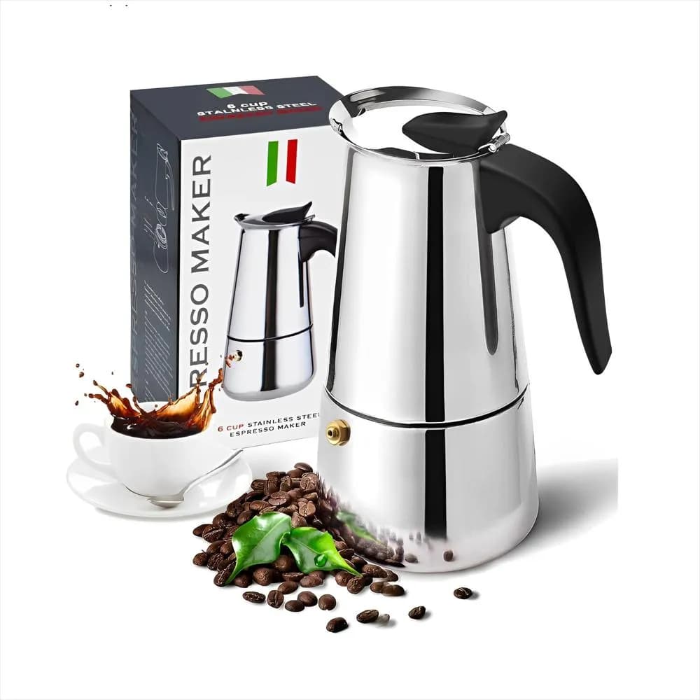 Cafetera Italiana Moka 9 Tazas en Acero