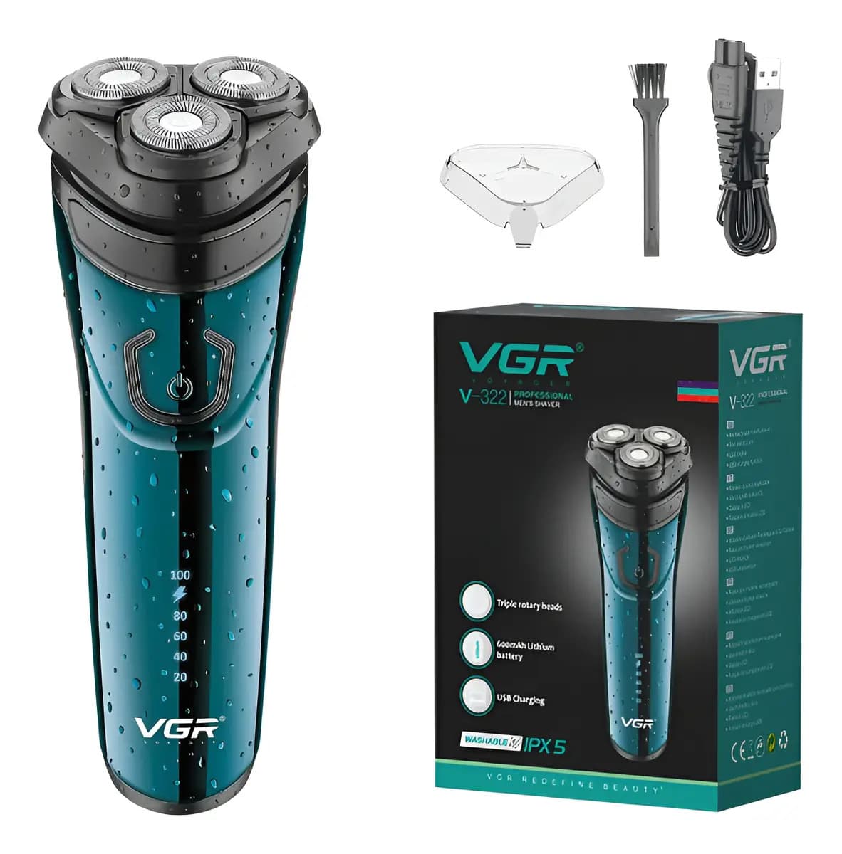 Rasuradora Eléctrica Recargable VGR V-322
